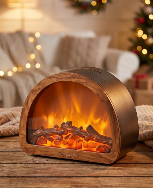 Humidificador Chimenea con Efecto de Llama Real